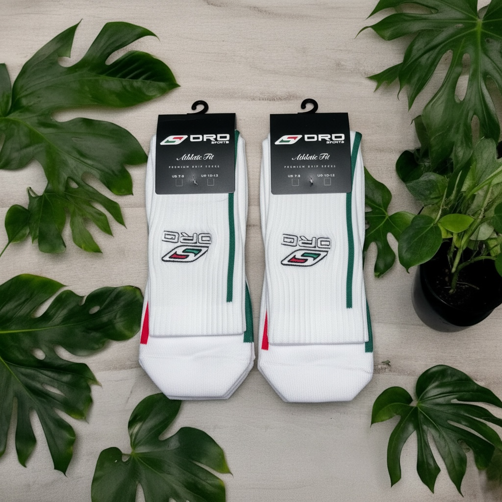 White Premium Grip Socks