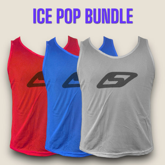 *ICE POP Colour-way* Lightweight Mesh Training bibs (BUNDLE PACKS)