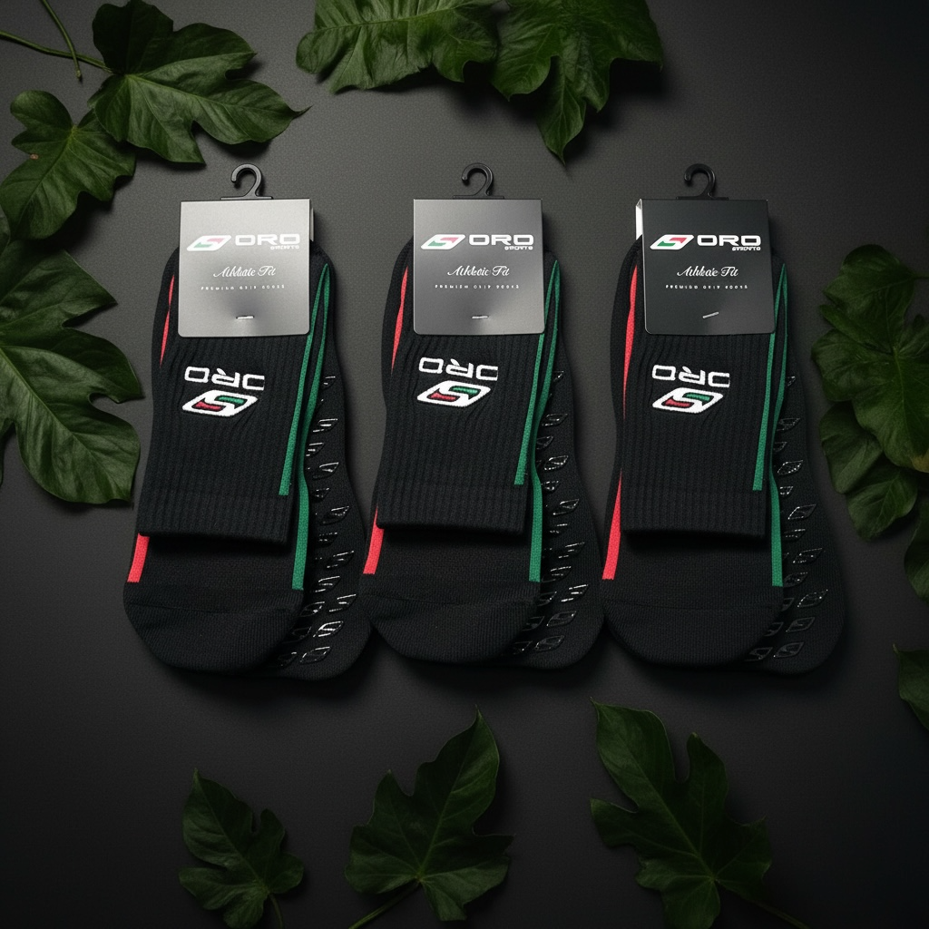 Black Premium Grip Socks
