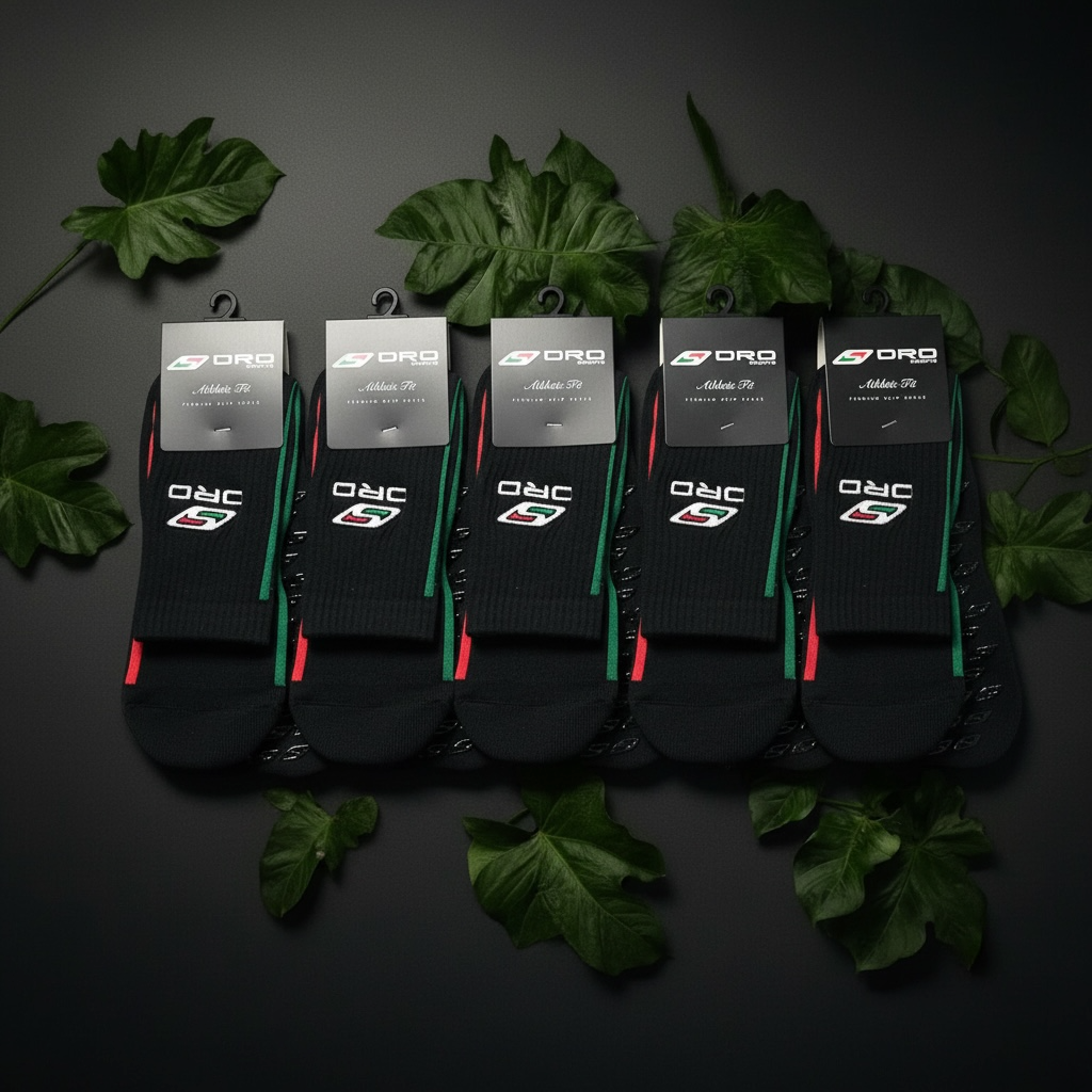 Black Premium Grip Socks